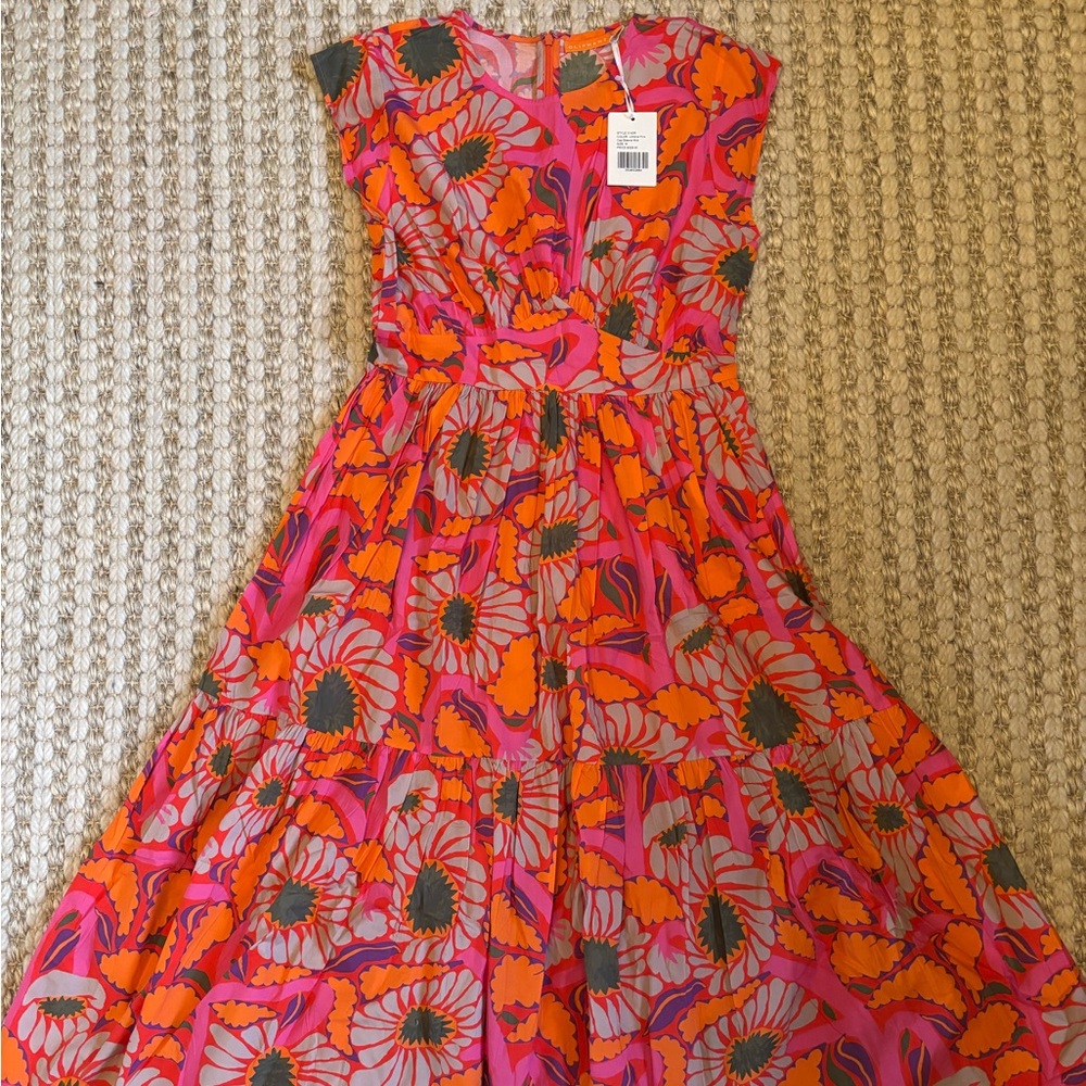 Vibrant Floral Midi Dress